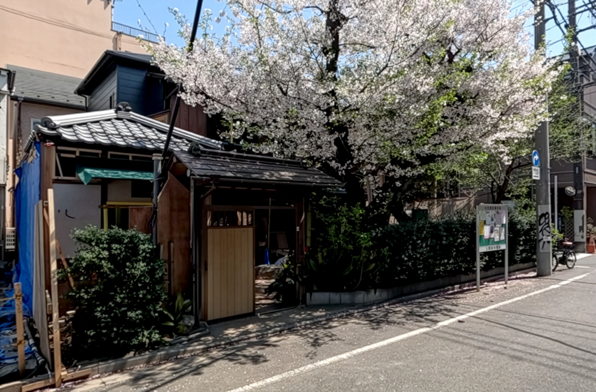 谷中の近くの町でも古い住宅のリノベーションが宮崎さんによって進行中